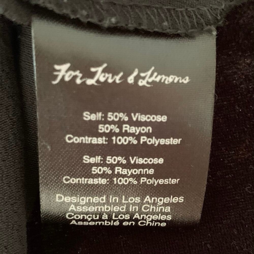 For Love & Lemons Off Shoulder Ruffle Mini Dress Black Cocktail Party Women S - Picture 5 of 10
